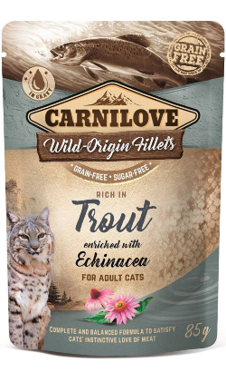 Carnilove Grain-Free Cat Trout with Echinacea | Wet (Saqueta) 24 X 85 g