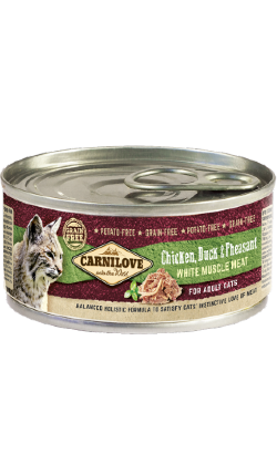 Carnilove Grain-Free Chicken, Duck & Pheasant for Adult Cats | Wet (Lata) 100 g