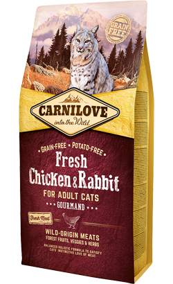 Carnilove Grain-Free Fresh Chicken & Rabbit Adult Cat Gourmands 2 kg