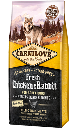 Carnilove Grain-Free Fresh Chicken & Rabbit  Adult Dog 1,5 kg
