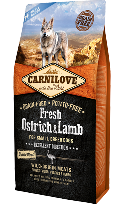 Carnilove Grain-Free Fresh Ostrich & Lamb Adult Small Dog 1,5 kg