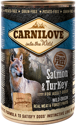 Carnilove Grain-Free Salmon & Turkey Adult Dog | Wet (Lata) 6 X 400 g