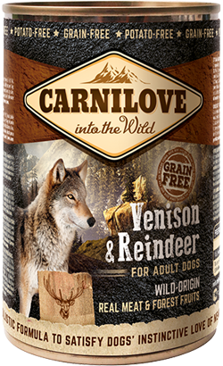 Carnilove Grain-Free Venison & Reindeer Adult Dog | Wet (Lata) 400 g