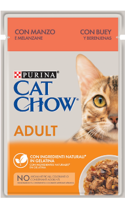 Cat Chow Adult Beef & Eggplant | Wet (Saqueta) 26 X 85 g