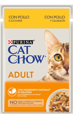 Cat Chow Adult Chicken & Courgette | Wet (Saqueta) 26 X 85 g