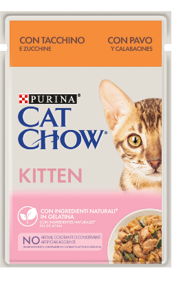 Cat Chow Kitten Turkey & Courgette | Wet (Saqueta) 26 X 85 g