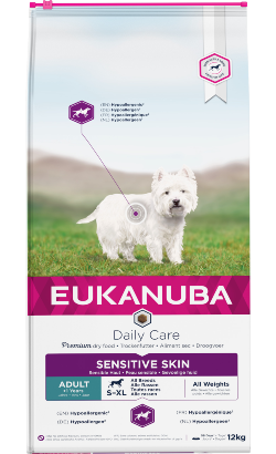 Eukanuba Adult Daily Care Sensitive Skin | Fish 12 kg