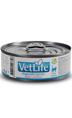 Farmina Vet Life Feline Hypoallergenic Pork & Potato | Wet Lata 12 X 85 g