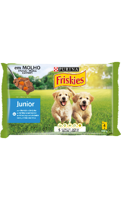 Friskies Junior com Frango e Cenouras em Molho | Wet (Saqueta) 4 x 100 g