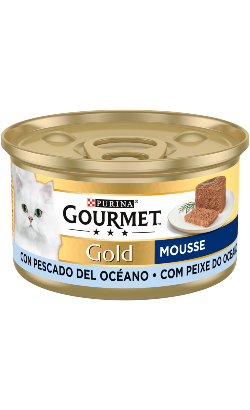 Gourmet Gold Mousse de Peixe do Oceano | Wet (Lata) 24 X 85 g