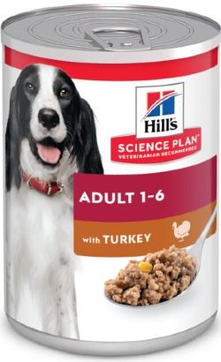 Hills Science Plan Dog Adult Turkey | Wet (Lata) 12 X 370 g