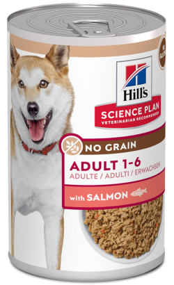 Hills Science Plan Dog Adult No Grain with Salmon | Wet (Lata) 24 X 363 g