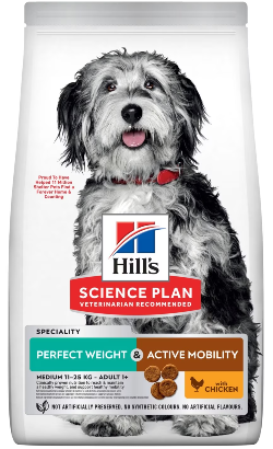 Hills Science Plan Dog Perfect Weight & Active Mobility Medium Adult with Chicken 2,5 kg