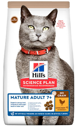 Hills Science Plan Cat Mature Adult 7 + No Grain with Chicken 1,5 kg