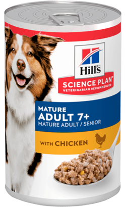 Hills Science Plan Dog Mature Adult 7+ with Chicken | Wet (Lata) 12 X 370 g
