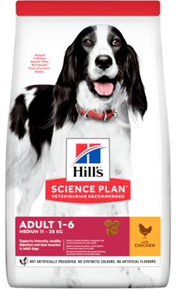 Ração para Cão Hills Science Plan Dog Medium Adult with Chicken 2,5 kg