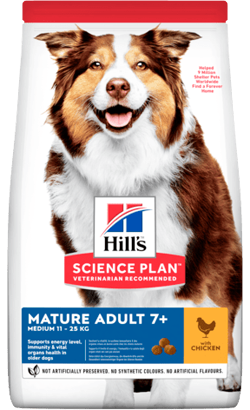 Hills Science Plan Dog Medium Mature Adult 7+ with Chicken 14 kg