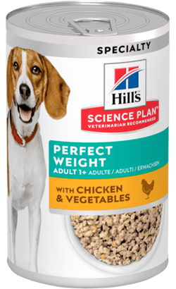 Hills Science Plan Dog Perfect Weight with Chicken & Vegetables| Wet (Lata) 12 X 363 g
