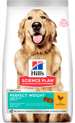 Hills Science Plan Dog Perfect Weight Large Breed Adult with Chicken 12 kg