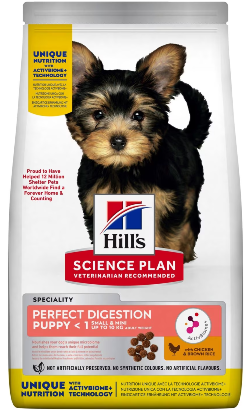 Hills Science Plan Perfect Digestion Small & Mini Puppy with Chicken 3 kg
