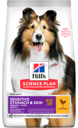 Hills Science Plan Dog Sensitive Stomach & Skin Medium Adult with Chicken 14 kg