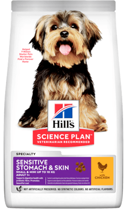 Hills Science Plan Dog Sensitive Stomach & Skin Small & Mini Adult with Chicken 1,5 kg