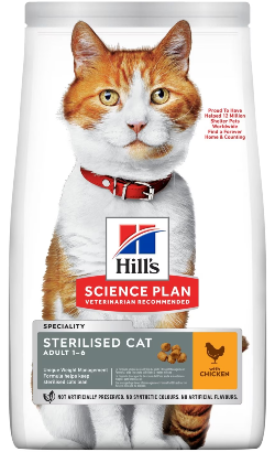 Hills Science Plan Sterilised Cat Adult with Chicken 7 kg