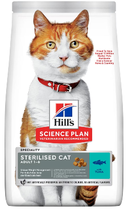 Hills Science Plan Sterilised Cat Adult with Tuna 3 kg