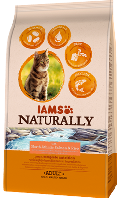 Iams Naturally Cat Adult Salmon & Rice 270 g
