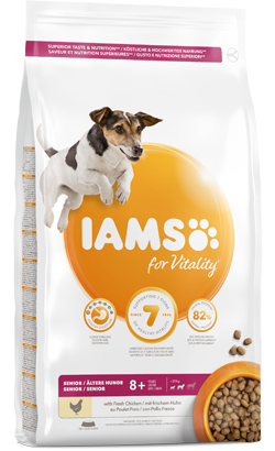 Iams for Vitality Senior Small and Medium Breed Dog Food with Fresh Chicken 3 kg