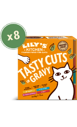 Lilys Kitchen Cat Tasty Cuts Multipack in Gravy | Wet (Lata) 8 x 85 g
