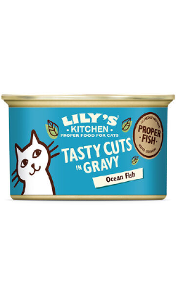 Lilys Kitchen Cat Tasty Cuts Ocean Fish in Gravy | Wet (Lata) 24 X 85 g