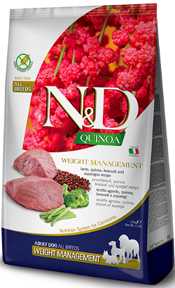 N&D Quinoa Dog Weight Management Lamb Medium Maxi 7 kg