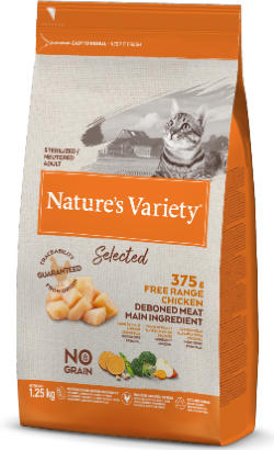 Natures Variety Cat Selected No Grain Sterilized Frango Campo 3 kg