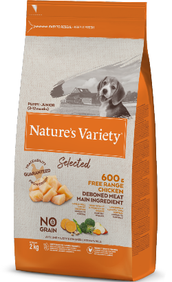Natures Variety Dog Selected No Grain Junior Frango Campo 10 kg