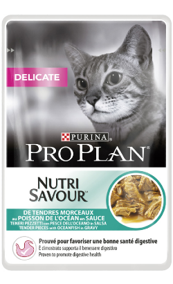 Pro Plan Cat Adult NutriSavour Delicate with Ocean Fish | Wet (Saqueta) 26 X 85 g