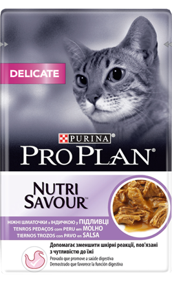 Pro Plan Cat Adult NutriSavour Delicate with Turkey | Wet (Saqueta) 26 X 85 g