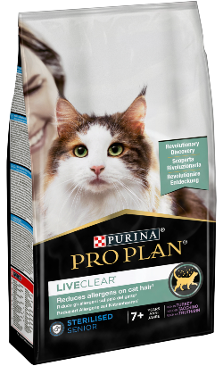 Pro Plan Cat Liveclear Sterilised Adult 7+ Turkey 1,4 kg