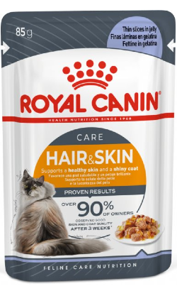 Royal Canin Cat Hair & Skin in Jelly | Wet (Saqueta) 12 X 85 g