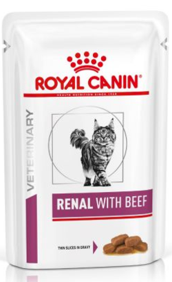 Royal Canin Vet Renal Feline with Beef | Wet (Saqueta) 12 X 85 g
