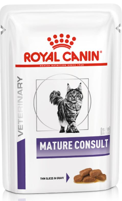 Royal Canin Vet Health Nutrition Mature Consult Feline | Wet (Saqueta) 12 X 85 g