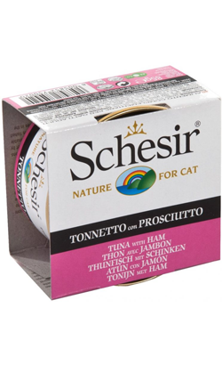 Schesir Cat Atum com Presunto em Gelatina | Wet (Lata) 14 X 85 g