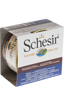 Schesir Cat Atum com Sardinha e Arroz ao Natural | Wet (Lata) 14 X 85 g