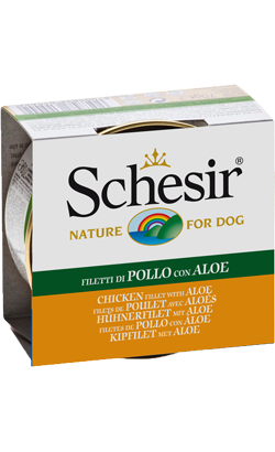 Schesir Dog Filete de Frango com Aloe em Gelatina | Wet (Lata) 10 X 150 g