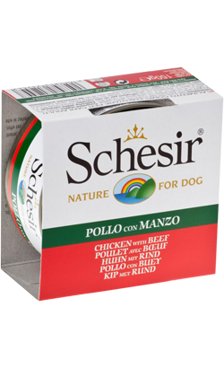 Schesir Dog Filete de Frango com Carne em Gelatina | Wet (Lata) 10 X 150 g