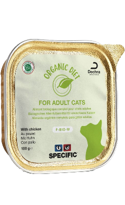 Specific Cat F-BIO-W Organic Chicken | Wet (Terrina) Cx c/ 8 terrinas 100 g