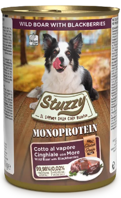 Stuzzy Monoprotein Grain & Gluten Free Dog | Wild Boar | Wet (Lata) 6 X 400 g