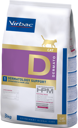 Virbac Veterinary HPM D1 Cat Dermatology Support 3 kg